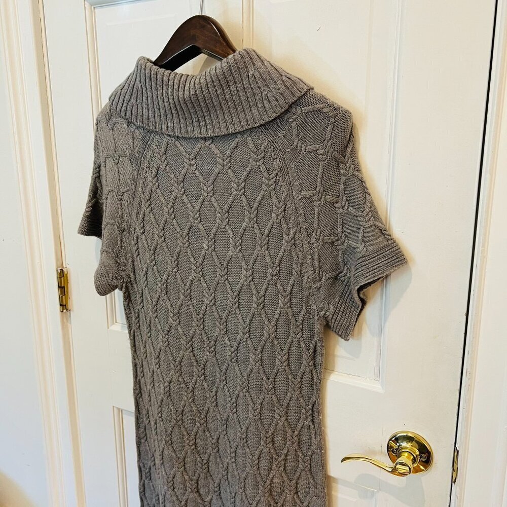 Banana Republic Extra Fine Merino Wool Sweater Cable Knit Sweater Dress Size L - Picture 13 of 16